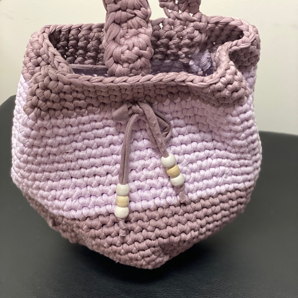 Handmade knitted mini bag